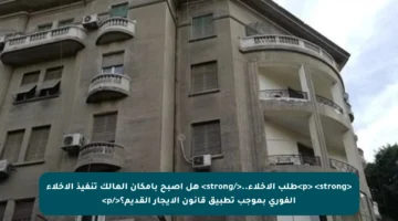 <p> <strong>طلب الإخلاء..</strong> هل أصبح بإمكان المالك تنفيذ الإخلاء الفوري بموجب تطبيق قانون الإيجار القديم؟</p>